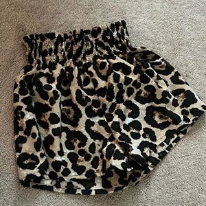 Cheetah print shorts (soft, loose fitting)
